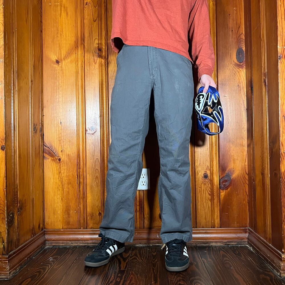 Carhartt 36x30 Workwear Pants Gray Relaxed Straight
